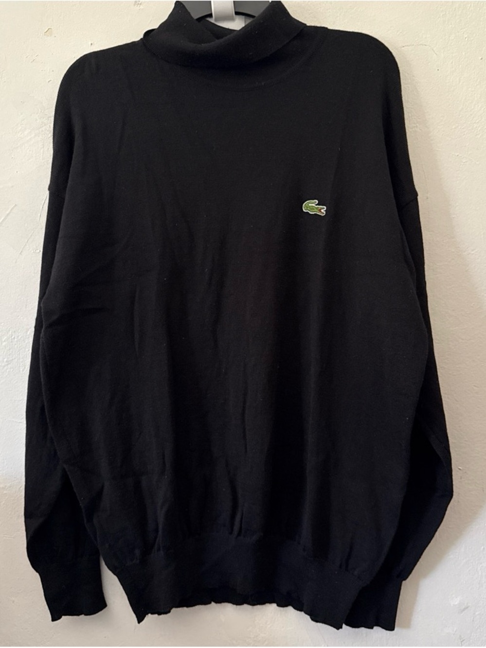 Vintage 90's LACOSTE Made in France Wool Turtleneck Size 5